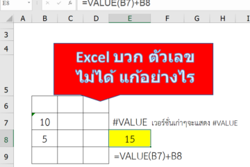 Excel บวก ตัวเลข ไม่ได้ แก้อย่างไร