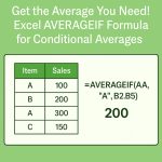 Excel AVERAGEIF Function for Conditional Average สูตร AVERAGEIF ค่าเฉลี่ยตามเงื่อนไข ใน Excel