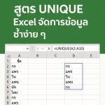 มือใหม่ก็ใช้ได้! สูตร UNIQUE Excel จัดการข้อมูลซ้ำง่าย ๆ