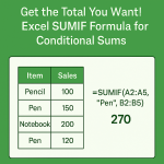 Get the Total You Want! Excel SUMIF Formula for Conditional Sums