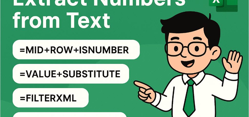 สูตร Excel แยกตัวเลขออกจากตัวอักษร — Excel Extract Numbers from Text