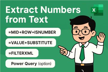 สูตร Excel แยกตัวเลขออกจากตัวอักษร — Excel Extract Numbers from Text