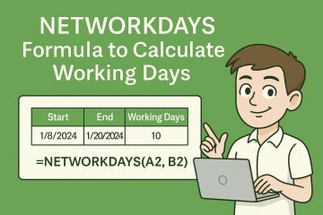 สูตร Excel NETWORKDAYS คำนวณวันทำงาน — Excel NETWORKDAYS Formula