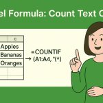 สูตร Excel นับจำนวนเซลล์ที่มีข้อความ | Excel Formula Count Text Cells