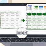 ภาพประกอบการเปลี่ยนข้อมูล Excel เป็น Table ด้วย Ctrl+T