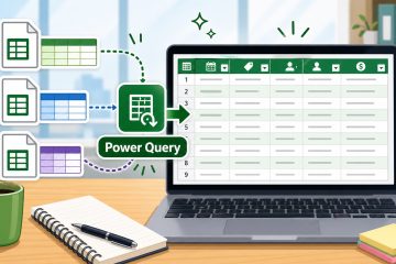 ภาพประกอบการรวมไฟล์ Excel หลายไฟล์ด้วย Power Query