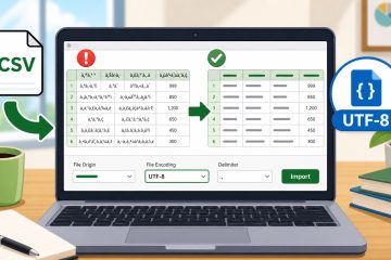 ภาพประกอบวิธีแก้ไฟล์ CSV ภาษาไทยเพี้ยนเมื่อเปิดใน Excel