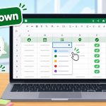 ภาพประกอบการทำ Dropdown List ใน Google Sheets