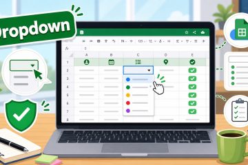 ภาพประกอบการทำ Dropdown List ใน Google Sheets