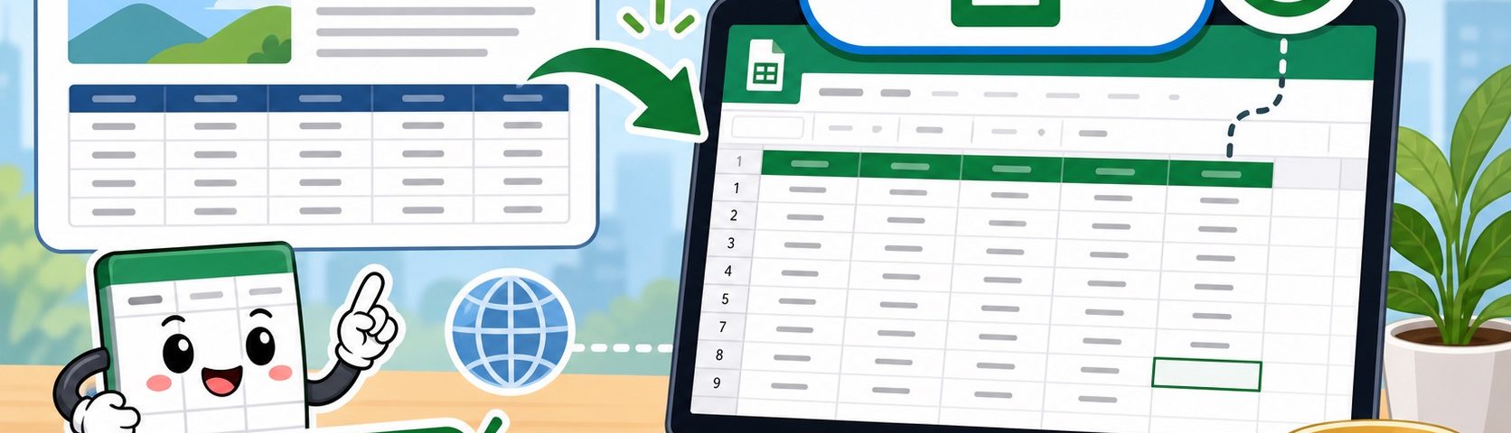 ภาพประกอบการดึงข้อมูลจากเว็บเข้า Google Sheets อัตโนมัติ