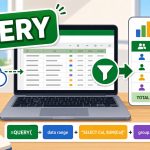 ภาพประกอบสูตร QUERY ใน Google Sheets สำหรับกรองและสรุปข้อมูล