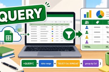 ภาพประกอบสูตร QUERY ใน Google Sheets สำหรับกรองและสรุปข้อมูล