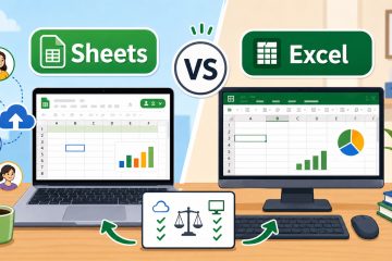 ภาพประกอบเปรียบเทียบ Google Sheets กับ Excel