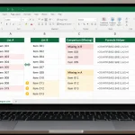 เปรียบเทียบข้อมูล 2 คอลัมน์ใน Excel หารายการที่หายไป