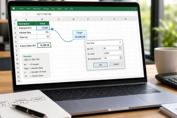 ใช้ Goal Seek ใน Excel หาเลขที่ต้องใส่เพื่อให้ได้ผลลัพธ์ตามเป้า