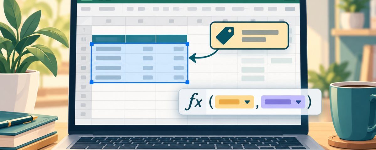 ตั้งชื่อช่วงข้อมูลใน Excel ด้วย Name Manager เพื่อใช้ในสูตร