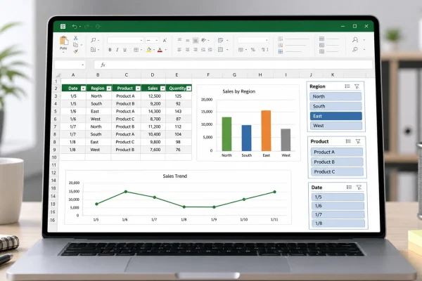 ใช้ Slicer ใน Excel กรองรายงานแบบกดเลือกได้