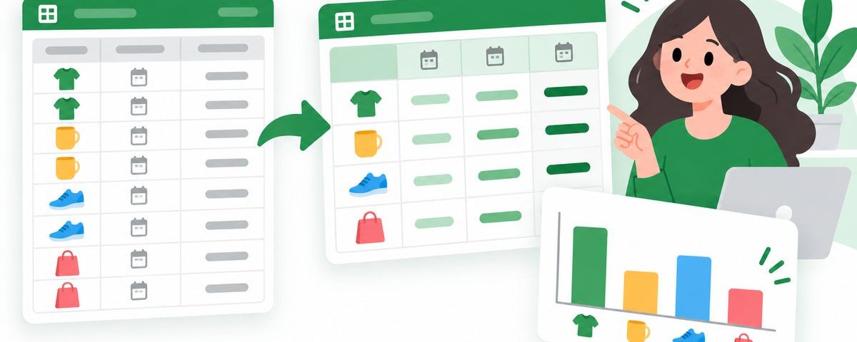 สร้าง Pivot Table ใน Google Sheets เพื่อสรุปยอดขาย