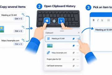 เปิด Clipboard History ใน Windows ด้วยปุ่ม Win และ V