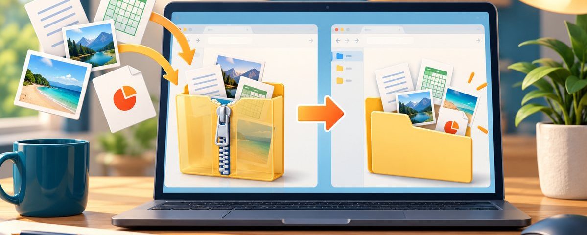 สร้างและแตกไฟล์ ZIP ใน Windows ด้วย File Explorer
