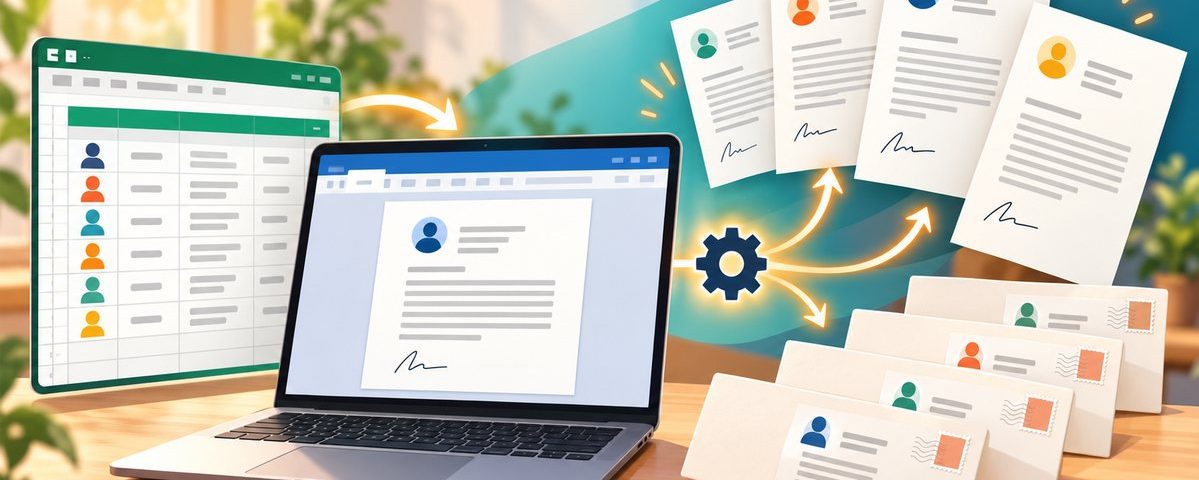 ใช้ Mail Merge ใน Word เชื่อมรายชื่อผู้รับจาก Excel